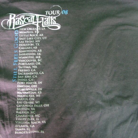 Rascal Flatts Still Feels Good Tour 2008 T-Shirt - Picture 5 of 5